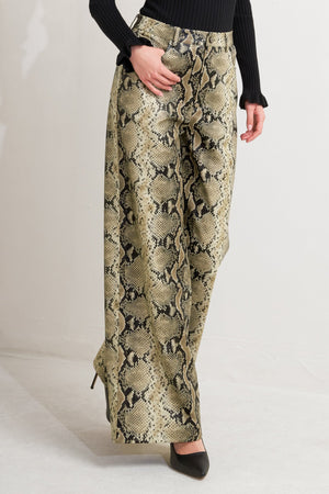 GLAM VENOM FAUX LEATHER PANTS