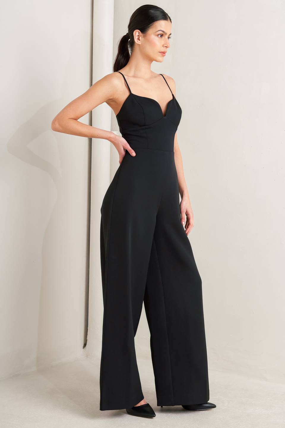 PRISTINE EDGE WOVEN JUMPSUIT L FREEMARKET Black / L