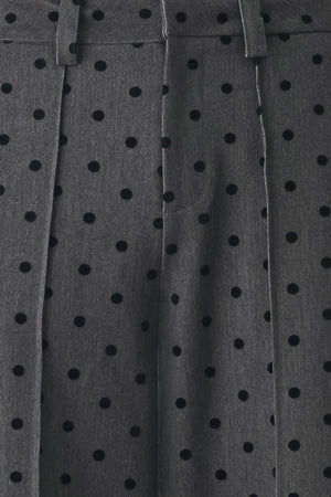 CHARCOAL DOT CHARCOAL WIDE-LEG PANTS