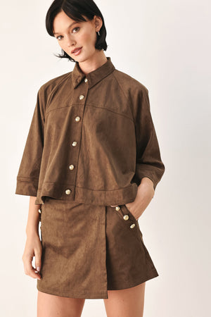 SUEDE ESCAPE UTILITY SKORT