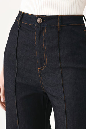 CONTRAST STITCH DENIM PANTS