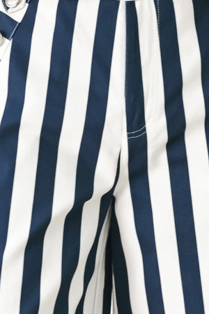 Navy Blossom Woven Pants