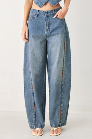 WESTERN MUSE DENIM BALLON PANTS