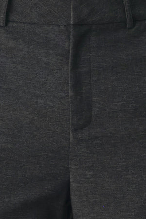 COMMAND NOIR BLACK BUTTON-HEM FLARE PANTS