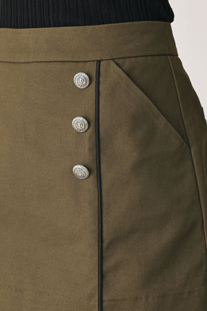 RANGER GREEN TAILORED WOVEN SKORT