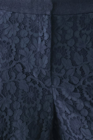 MIDNIGHT PETAL FLOW WOVEN LACE PANTS