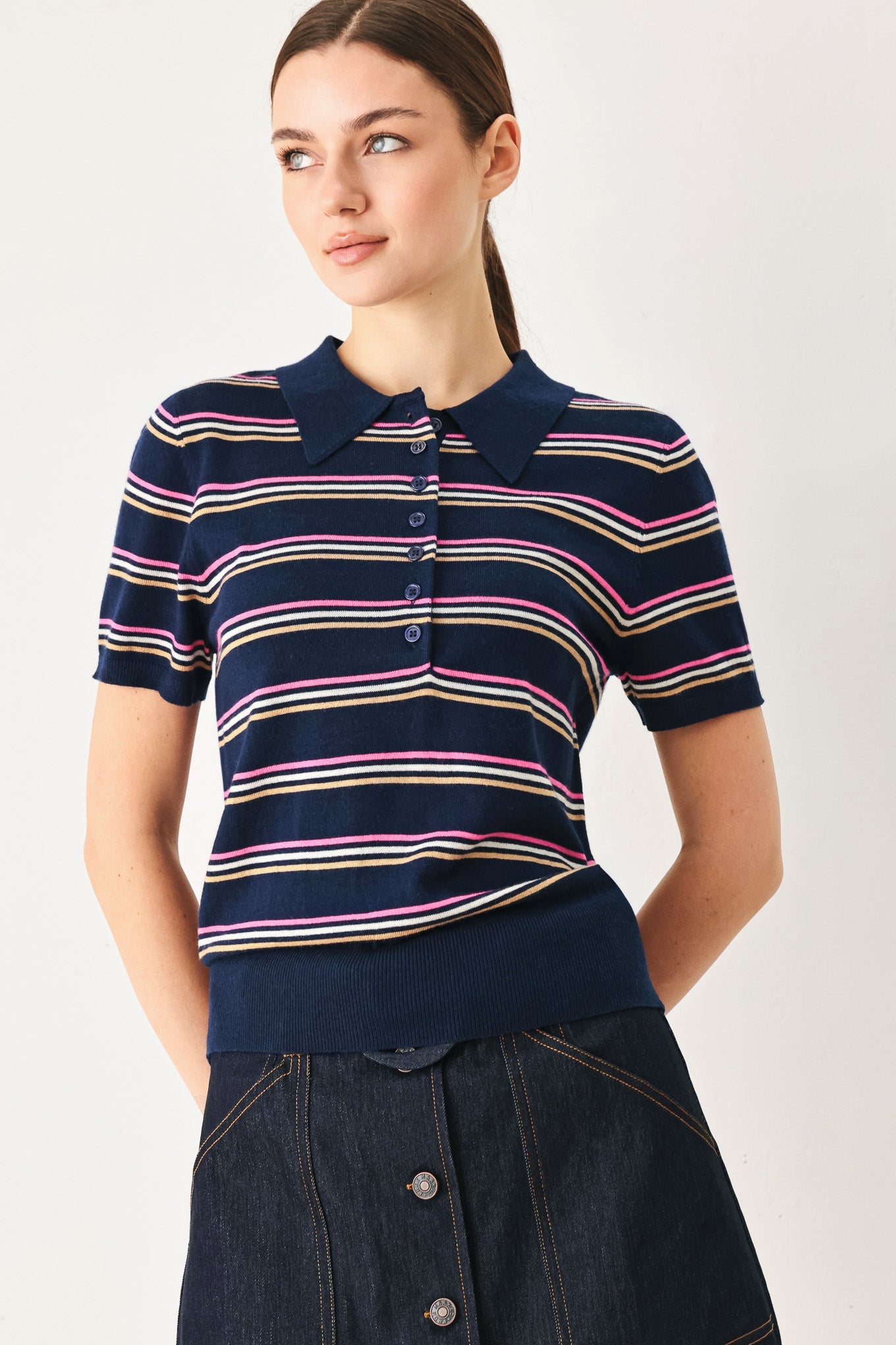 PRETTY IN PARADISE POLO TOP