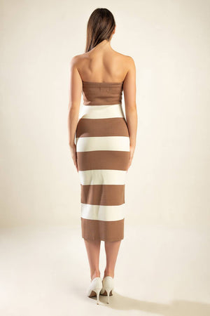 Romantic Afternoon Sweater Midi Tube Dress