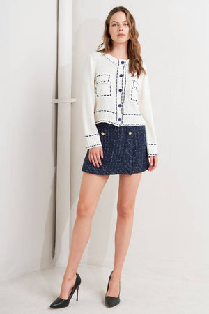 MONO FRAME SWEATER KNIT TOP