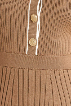 PARISIAN INSPIRED STYLE SWEATER KNIT MIDI DRESS