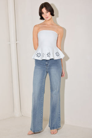 SUGAR PETAL SWEATER KNIT TOP