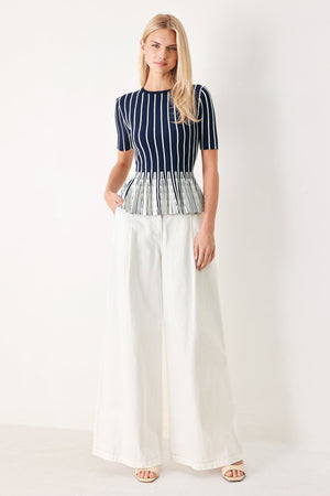 EASY SUMMER STRIPE SWEATER KNIT TOP