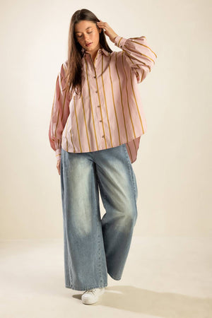 WHERE I'LL BE OVERSIZE WOVEN TOP