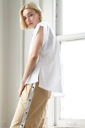 MUCH TO CELEBRATE POPLIN TOP