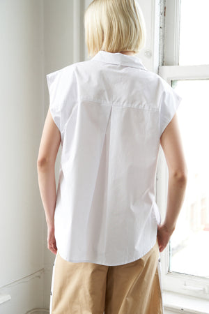 MUCH TO CELEBRATE POPLIN TOP