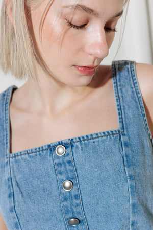 Ever So Sweet Light Indigo Denim Top