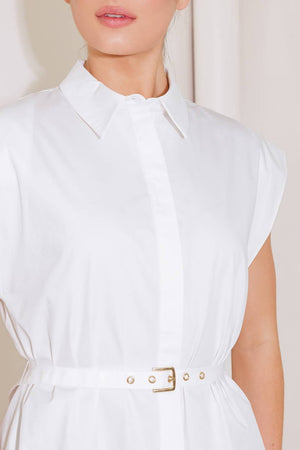 On Cloud Nine White Woven Top