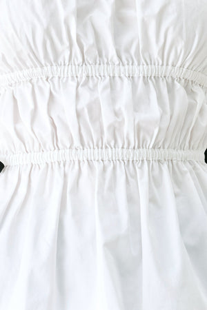 BEACH CLUB WOVEN STRAPLESS TOP
