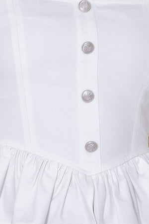 In This Moment White Woven Top