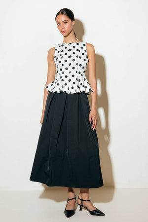 TONAL MOVE WHITE WOVEN TOP