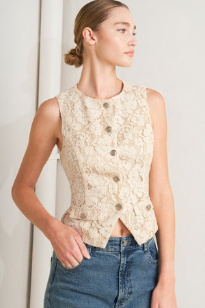 SWEET BUT STRONG WOVEN VEST