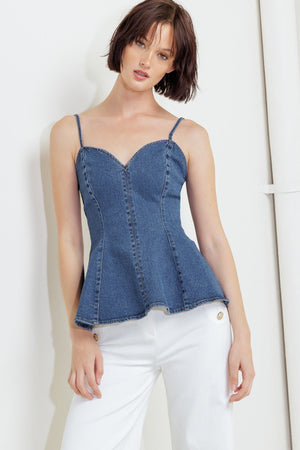 POWER POISE INDIGO CAMI TOP