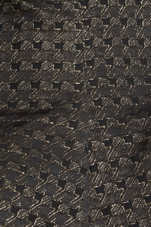 EVENING SCULPT METALLIC THREADED WOVEN TOP