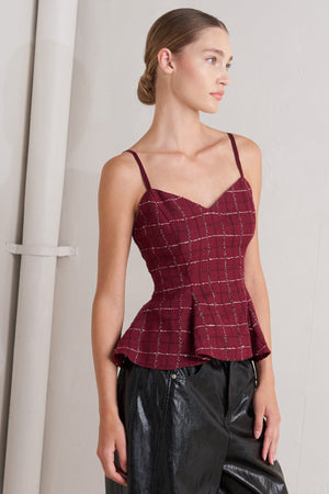 BURNT BOULEVARD TWEED CAMI TOP