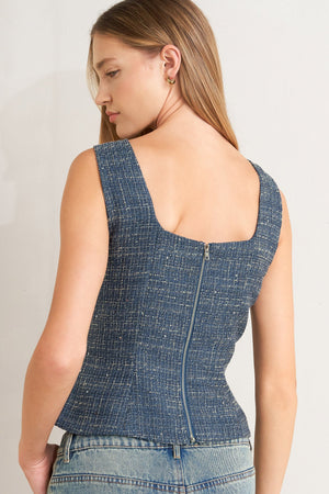 STUDIO FEMME LOOK TWEED TOP