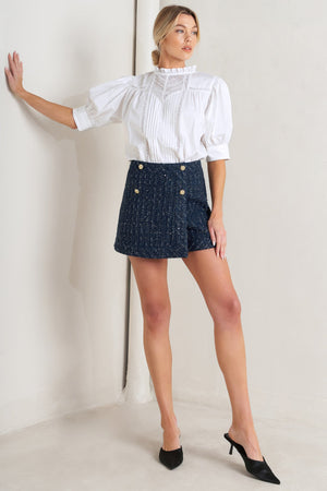 PURE POETRY VICTORIAN WOVEN TOP