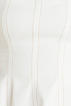 SUBTLE DRAMA WOVEN TOP