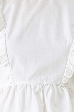 White Blossom Woven Top