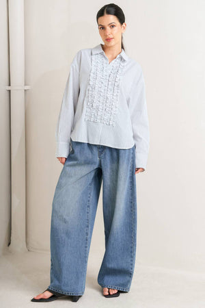 DAYLIGHT EDGE WOVEN TOP