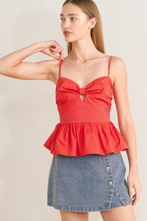 Sunset Bow Woven Top