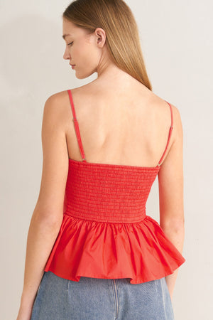 Sunset Bow Woven Top