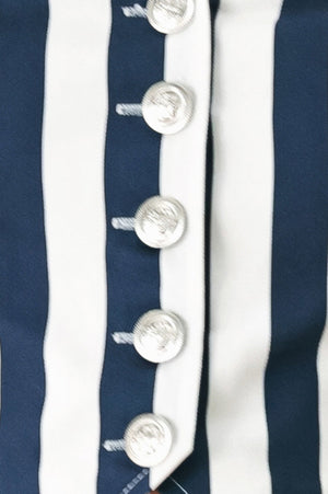 Navy Blossom Woven Tube Top
