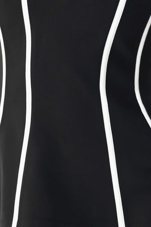 BLACK AND WHITE REIGN WOVEN TUBE TOP