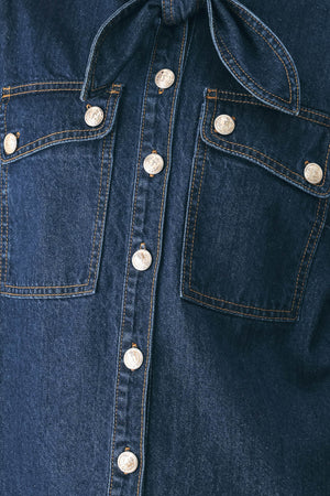 DEEP INDIGO MODERN MUSE DENIM TOP