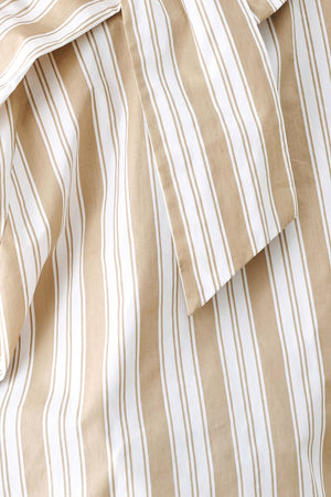 CHAMPAGNE STRIPE MUSE WOVEN TOP