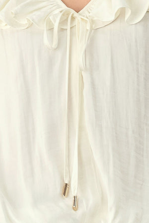 CLOUDRIFT IVORY WOVEN TOP