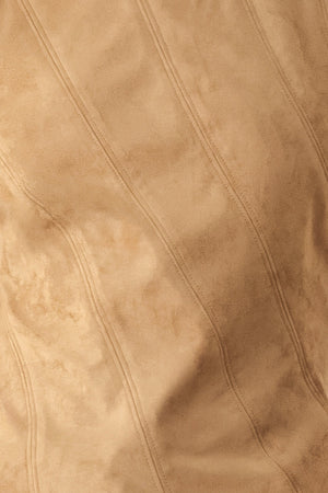 DESERT MOD CAMEL FAUX SUEDE SLEEVELESS TOP