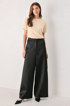 CHAMPAGNE WHISPER SEQUIN EYELASH MESH CROPPED TOP
