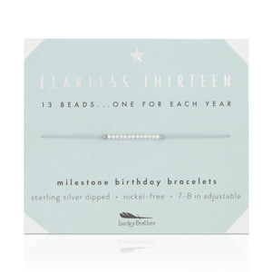Milestone Birthday Bracelet - Fearless Thirteen by Lucky Feather