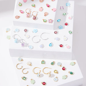 Light Amethyst Hoop Earring Charm