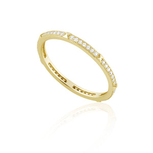 18k Gold Plated Pave CZ Ring