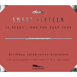 Milestone Birthday Bracelet - Sweet Sixteen by Lucky Feather