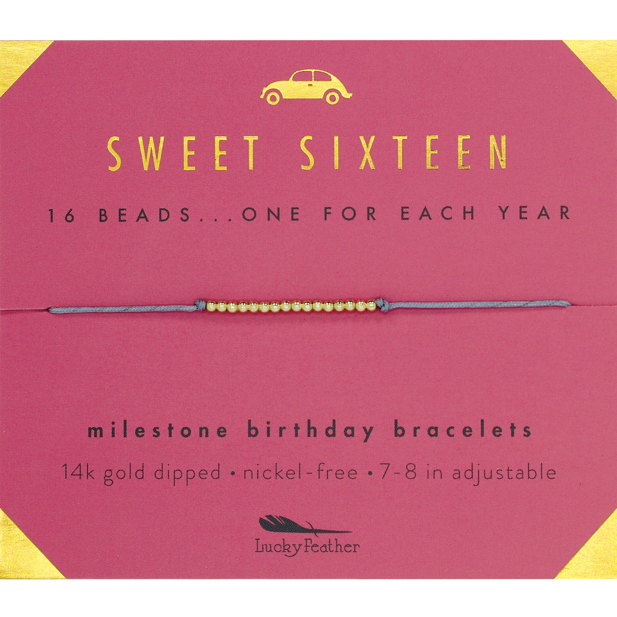 Milestone Birthday Bracelet - Sweet Sixteen by Lucky Feather