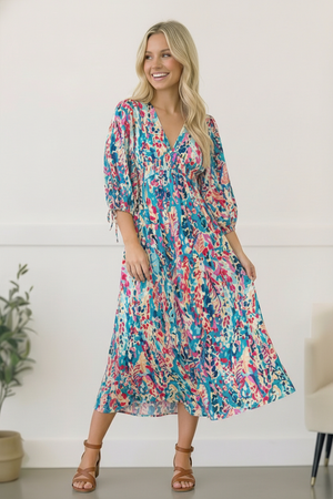 Pop of Paradise Turquoise Dress