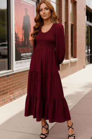 Burgundy Magic Maxi Dress