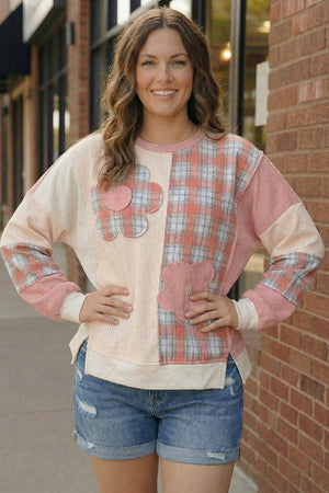 Pretty Prairie Patch Dusty Rose Pullover